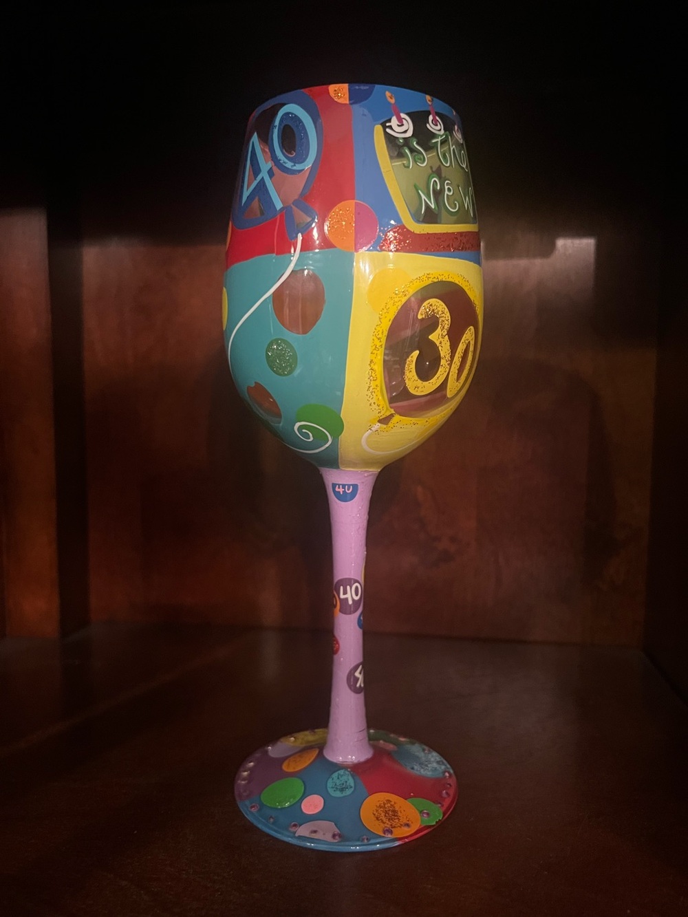 40 is the new 30 Wine Glass